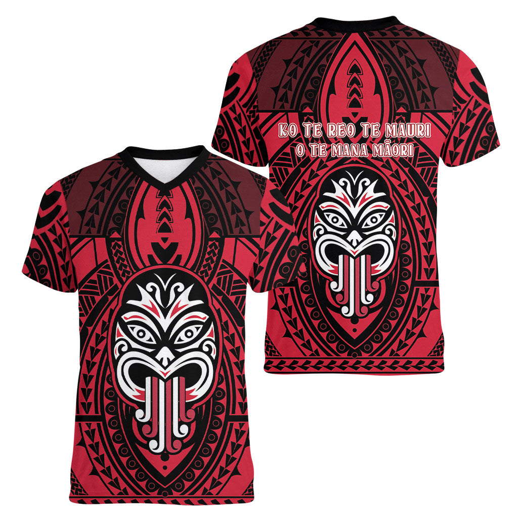New Zealand Maori Language Week Women V-Neck T-Shirt Te Wiki O Te Reo Maori Hei Tiki LT22 - Polynesian Pride