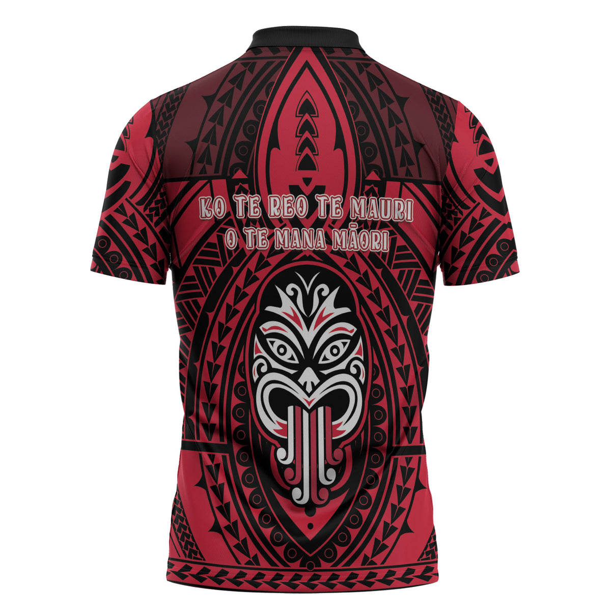 New Zealand Maori Language Week Zipper Polo Shirt Te Wiki O Te Reo Maori Hei Tiki LT22 - Polynesian Pride