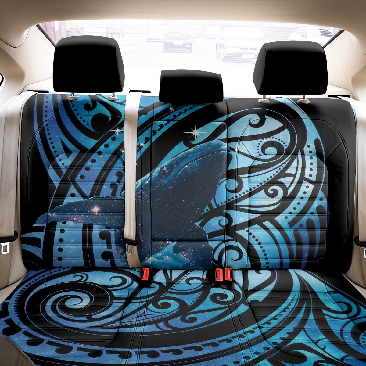 New Zealand Matariki Back Car Seat Cover Maori Humpback Whale Galaxy