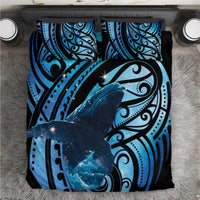 New Zealand Matariki Bedding Set Maori Humpback Whale Galaxy LT22 Blue - Polynesian Pride