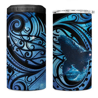 New Zealand Matariki 4 in 1 Can Cooler Tumbler Maori Humpback Whale Galaxy LT22 One Size: 16 oz Blue - Polynesian Pride
