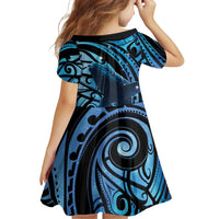 New Zealand Matariki Family Matching Long Sleeve Bodycon Dress and Hawaiian Shirt Maori Humpback Whale Galaxy LT22 - Polynesian Pride