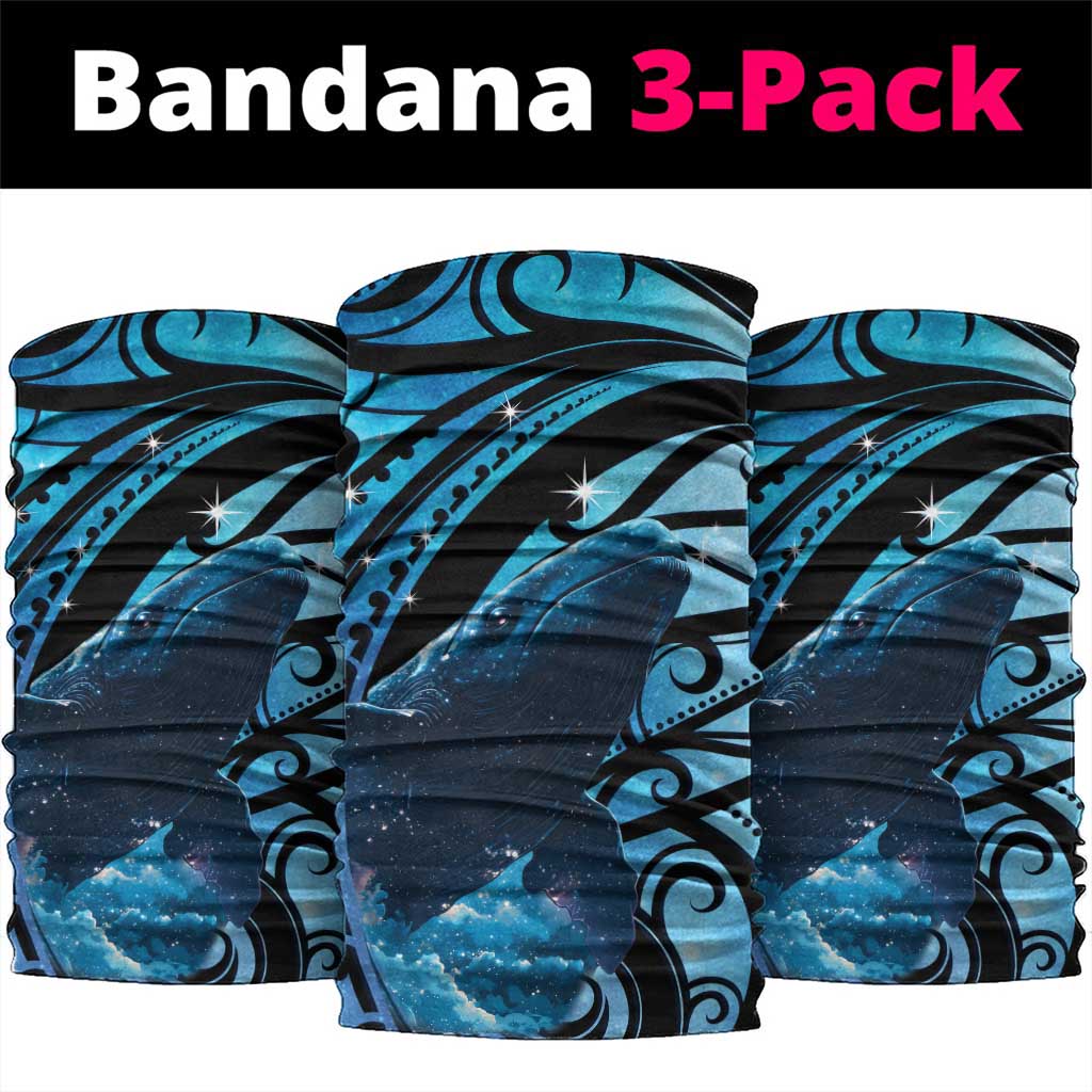 New Zealand Matariki Neck Gaiter Maori Humpback Whale Galaxy LT22 package One Size: 25*50cm Blue - Polynesian Pride