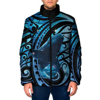 New Zealand Matariki Padded Jacket Maori Humpback Whale Galaxy