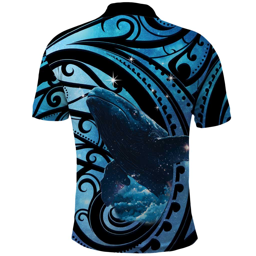 New Zealand Matariki Polo Shirt Maori Humpback Whale Galaxy
