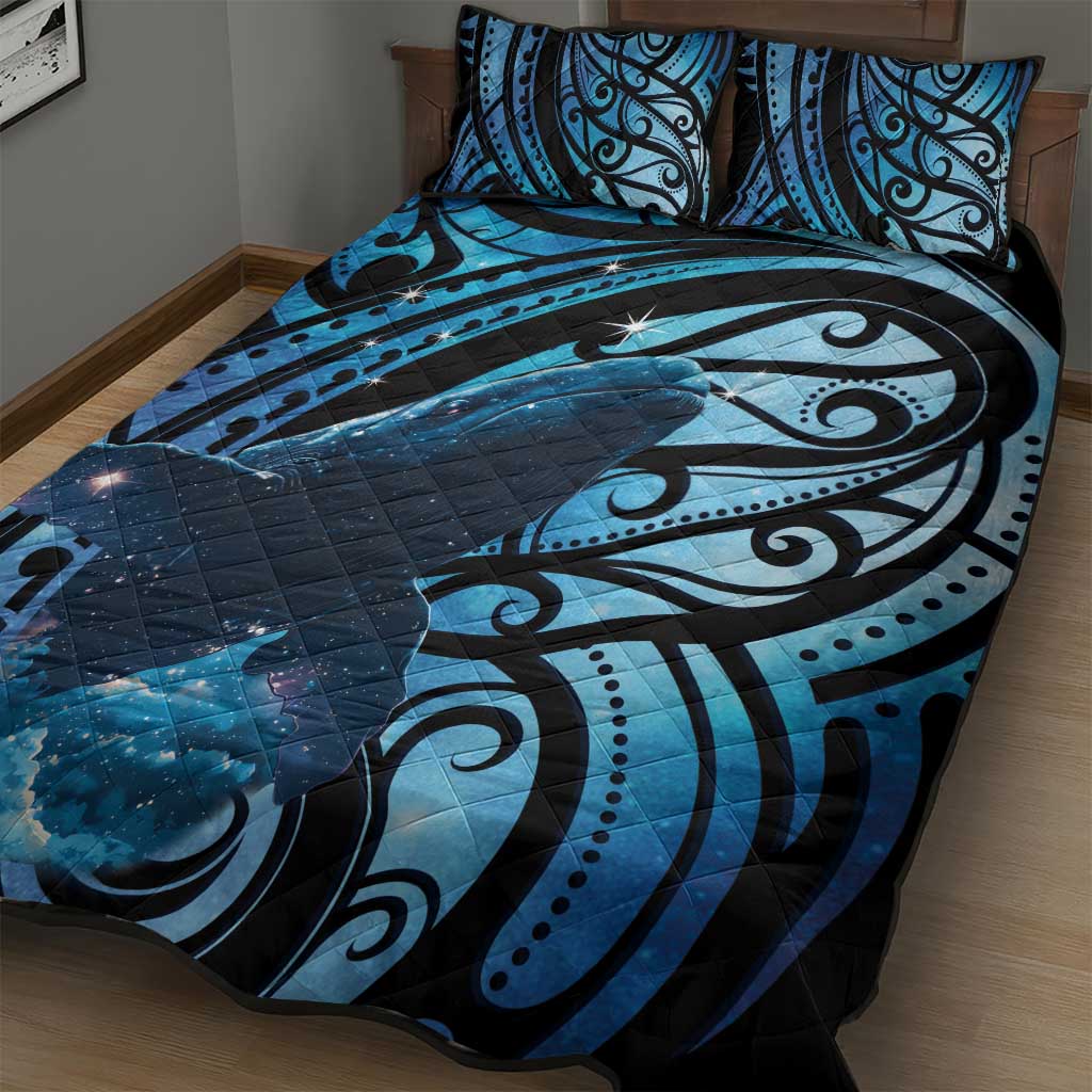 New Zealand Matariki Quilt Bed Set Maori Humpback Whale Galaxy LT22 - Polynesian Pride