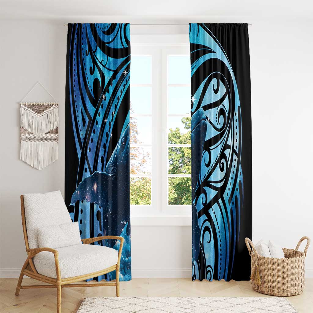 New Zealand Matariki Window Curtain Maori Humpback Whale Galaxy