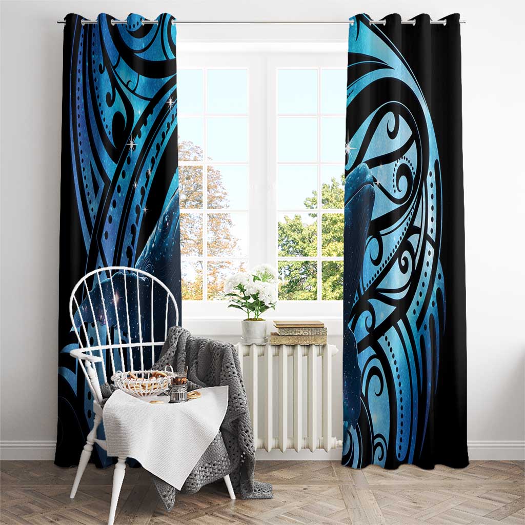 New Zealand Matariki Window Curtain Maori Humpback Whale Galaxy