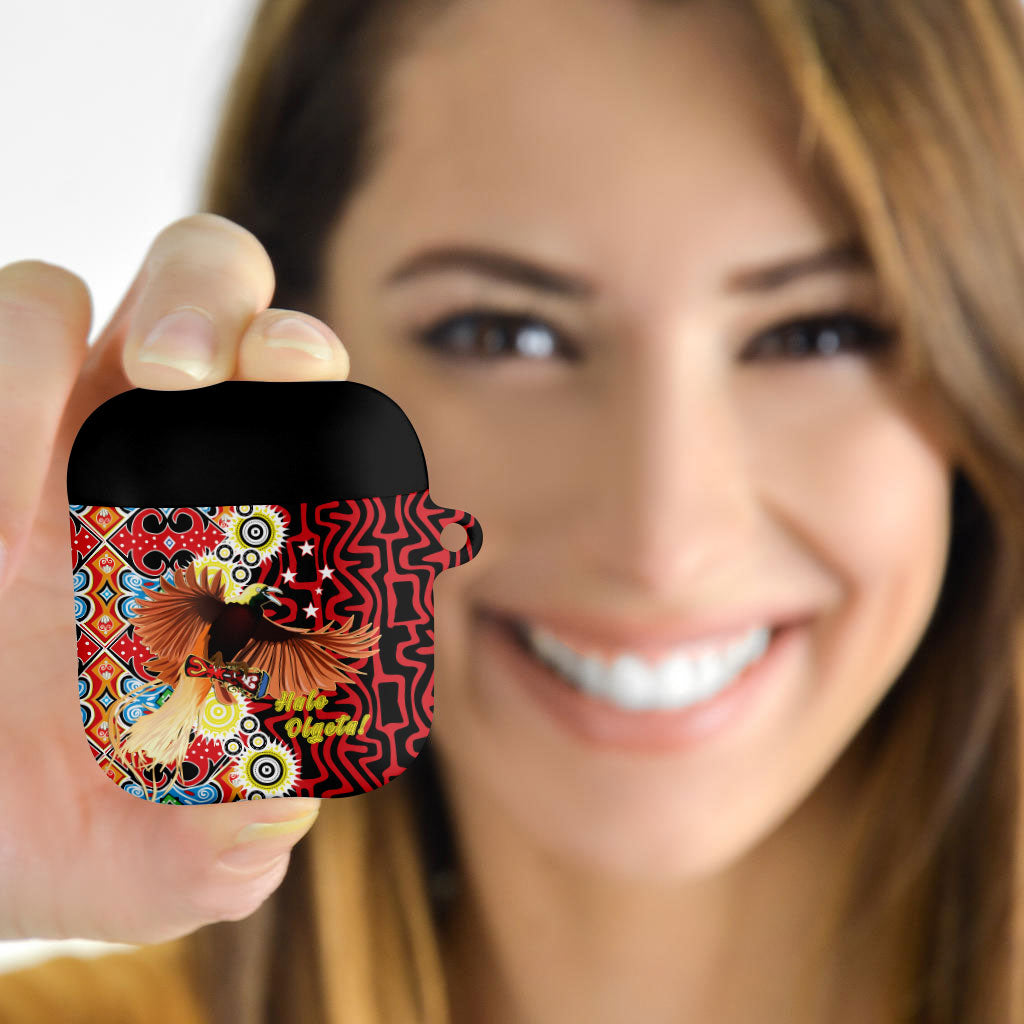 Papua New Guinea Pidgin Language Week AirPods Case Halo Olgeta Tok Pisin Wik Bird Of Paradise Oro Batik LT22 - Polynesian Pride