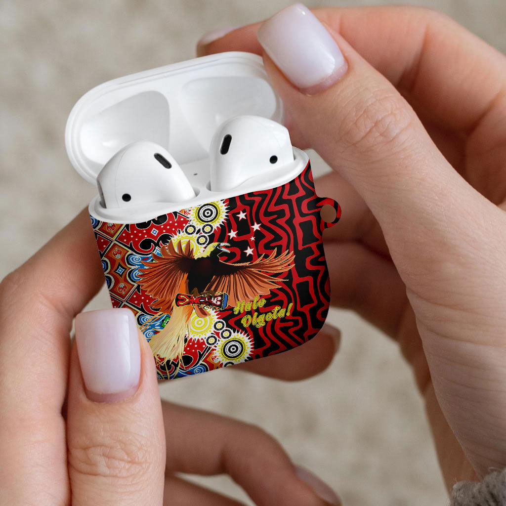 Papua New Guinea Pidgin Language Week AirPods Case Halo Olgeta Tok Pisin Wik Bird Of Paradise Oro Batik LT22 - Polynesian Pride