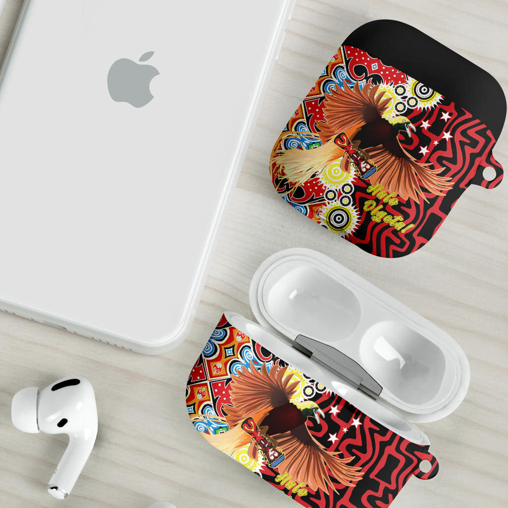 Papua New Guinea Pidgin Language Week AirPods Case Halo Olgeta Tok Pisin Wik Bird Of Paradise Oro Batik LT22 - Polynesian Pride