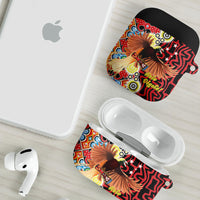 Papua New Guinea Pidgin Language Week AirPods Case Halo Olgeta Tok Pisin Wik Bird Of Paradise Oro Batik LT22 - Polynesian Pride