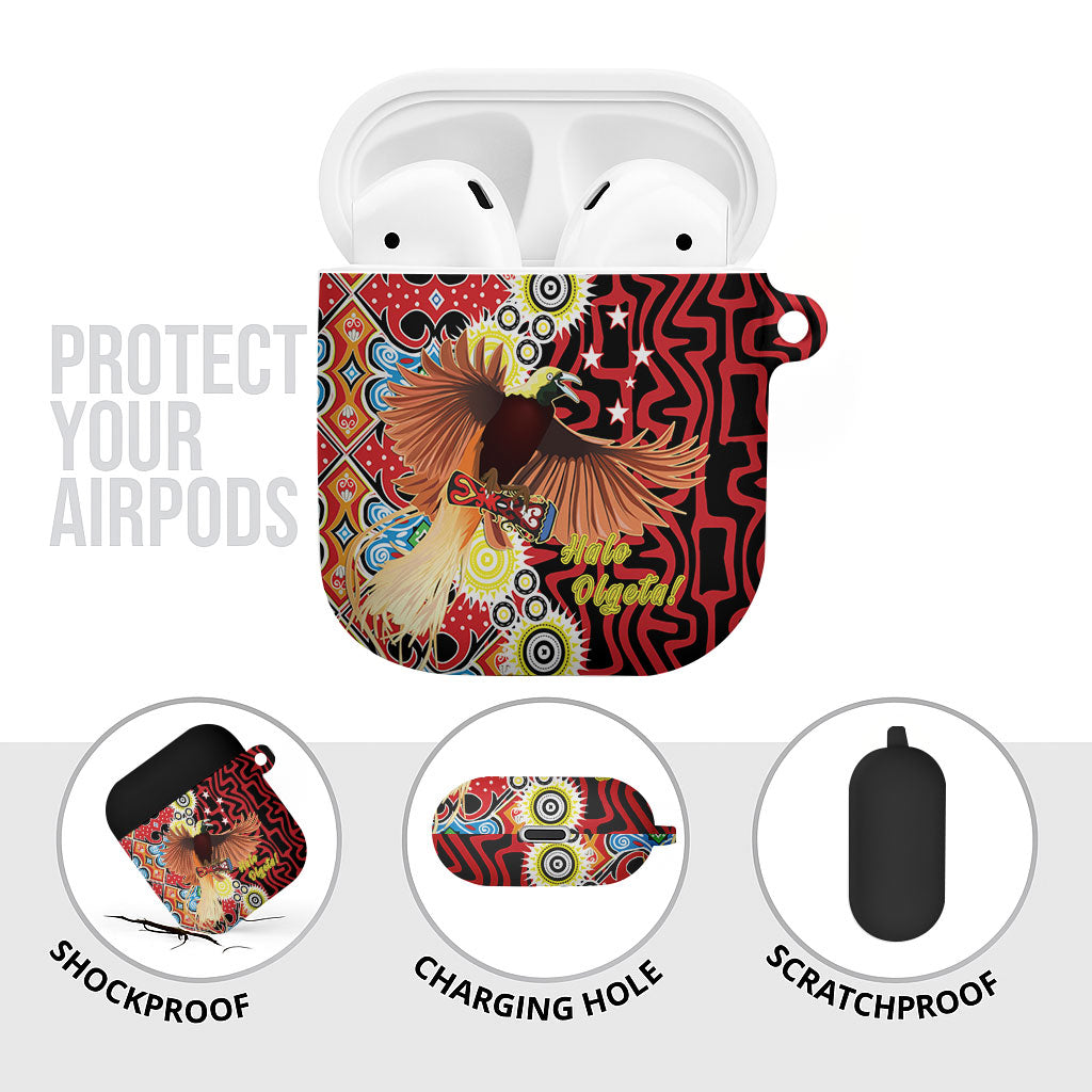 Papua New Guinea Pidgin Language Week AirPods Case Halo Olgeta Tok Pisin Wik Bird Of Paradise Oro Batik LT22 - Polynesian Pride