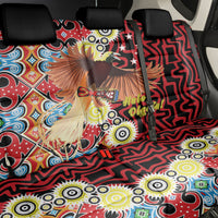 Papua New Guinea Pidgin Language Week Back Car Seat Cover Halo Olgeta Tok Pisin Wik Bird Of Paradise Oro Batik LT22 - Polynesian Pride
