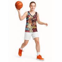 Personalised Papua New Guinea Pidgin Language Week Basketball Jersey Halo Olgeta Tok Pisin Wik Bird Of Paradise Oro Batik LT22 - Polynesian Pride