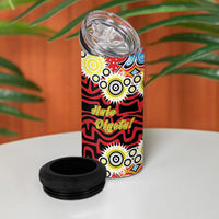 Papua New Guinea Pidgin Language Week 4 in 1 Can Cooler Tumbler Halo Olgeta Tok Pisin Wik Bird Of Paradise Oro Batik LT22 - Polynesian Pride
