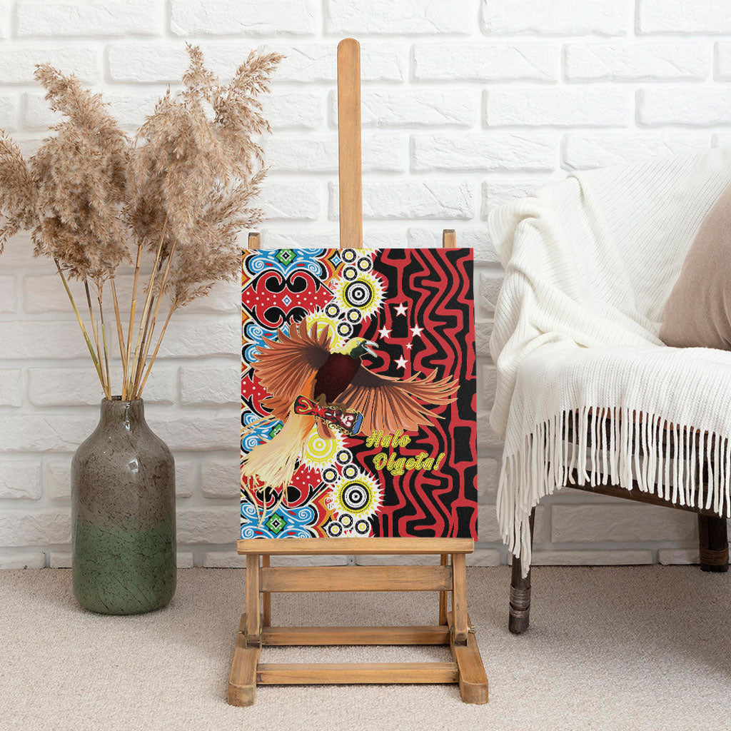 Papua New Guinea Pidgin Language Week Canvas Wall Art Halo Olgeta Tok Pisin Wik Bird Of Paradise Oro Batik LT22 - Polynesian Pride