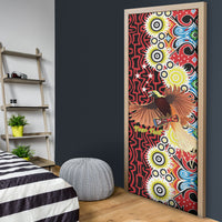 Personalised Papua New Guinea Pidgin Language Week Door Cover Halo Olgeta Tok Pisin Wik Bird Of Paradise Oro Batik LT22 - Polynesian Pride