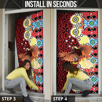 Personalised Papua New Guinea Pidgin Language Week Door Cover Halo Olgeta Tok Pisin Wik Bird Of Paradise Oro Batik LT22 - Polynesian Pride