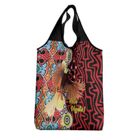 Papua New Guinea Pidgin Language Week Grocery Bag Halo Olgeta Tok Pisin Wik Bird Of Paradise Oro Batik LT22 - Polynesian Pride