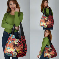 Papua New Guinea Pidgin Language Week Grocery Bag Halo Olgeta Tok Pisin Wik Bird Of Paradise Oro Batik LT22 - Polynesian Pride