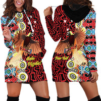 Personalised Papua New Guinea Pidgin Language Week Hoodie Dress Halo Olgeta Tok Pisin Wik Bird Of Paradise Oro Batik LT22 - Polynesian Pride
