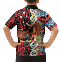 Personalised Papua New Guinea Pidgin Language Week Kid Hawaiian Shirt Halo Olgeta Tok Pisin Wik Bird Of Paradise Oro Batik LT22 - Polynesian Pride