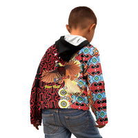 Personalised Papua New Guinea Pidgin Language Week Kid Hoodie Halo Olgeta Tok Pisin Wik Bird Of Paradise Oro Batik LT22 - Polynesian Pride