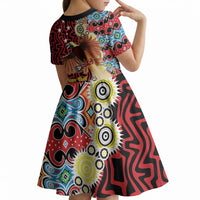 Personalised Papua New Guinea Pidgin Language Week Kid Short Sleeve Dress Halo Olgeta Tok Pisin Wik Bird Of Paradise Oro Batik LT22 - Polynesian Pride