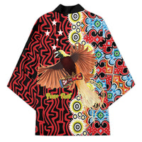 Personalised Papua New Guinea Pidgin Language Week Kimono Halo Olgeta Tok Pisin Wik Bird Of Paradise Oro Batik LT22 - Polynesian Pride