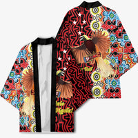 Personalised Papua New Guinea Pidgin Language Week Kimono Halo Olgeta Tok Pisin Wik Bird Of Paradise Oro Batik LT22 - Polynesian Pride