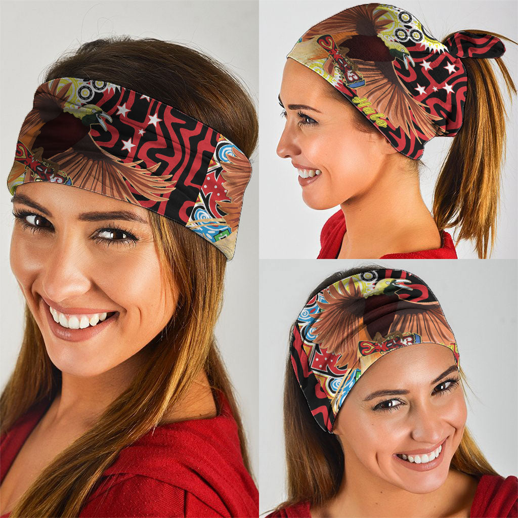Papua New Guinea Pidgin Language Week Neck Gaiter Halo Olgeta Tok Pisin Wik Bird Of Paradise Oro Batik LT22 - Polynesian Pride
