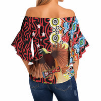 Personalised Papua New Guinea Pidgin Language Week Off Shoulder Wrap Waist Top Halo Olgeta Tok Pisin Wik Bird Of Paradise Oro Batik LT22 - Polynesian Pride