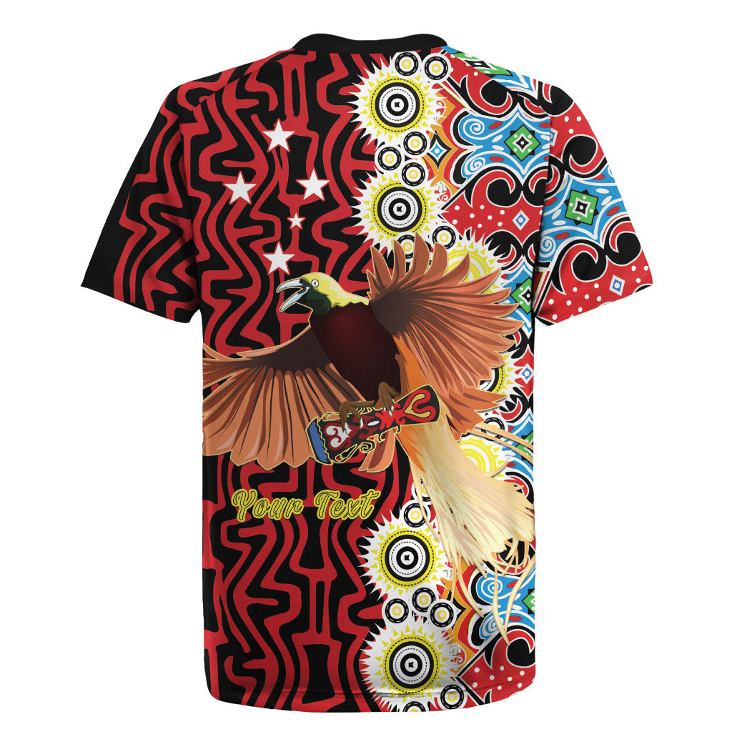 Personalised Papua New Guinea Pidgin Language Week Rugby Jersey Halo Olgeta Tok Pisin Wik Bird Of Paradise Oro Batik LT22 - Polynesian Pride