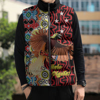 Personalised Papua New Guinea Pidgin Language Week Sleeveless Puffer Jacket Halo Olgeta Tok Pisin Wik Bird Of Paradise Oro Batik LT22 - Polynesian Pride