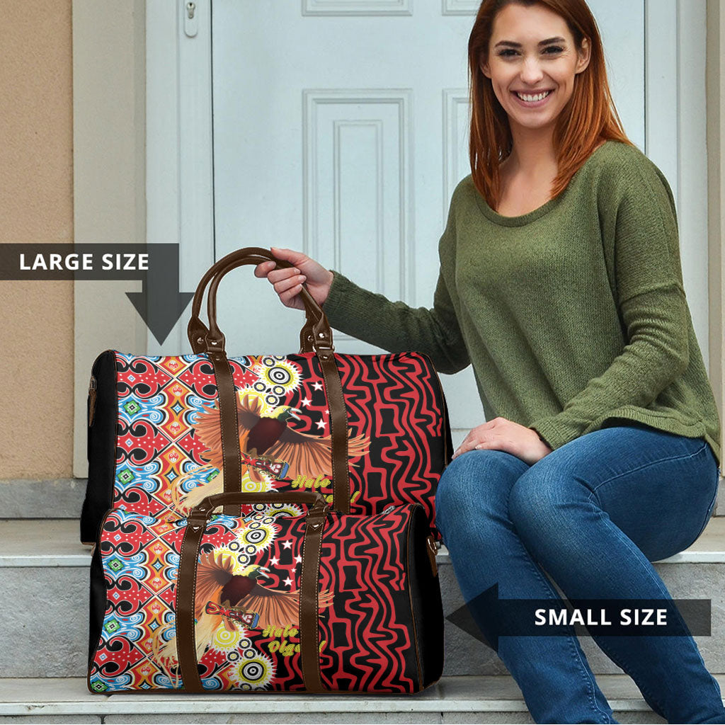 Papua New Guinea Pidgin Language Week Travel Bag Halo Olgeta Tok Pisin Wik Bird Of Paradise Oro Batik LT22 - Polynesian Pride