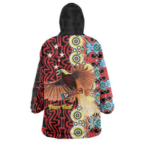 Personalised Papua New Guinea Pidgin Language Week Wearable Blanket Hoodie Halo Olgeta Tok Pisin Wik Bird Of Paradise Oro Batik LT22 - Polynesian Pride