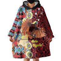 Personalised Papua New Guinea Pidgin Language Week Wearable Blanket Hoodie Halo Olgeta Tok Pisin Wik Bird Of Paradise Oro Batik LT22 - Polynesian Pride
