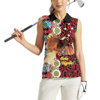 Personalised Papua New Guinea Pidgin Language Week Women Sleeveless Polo Shirt Halo Olgeta Tok Pisin Wik Bird Of Paradise Oro Batik LT22 - Polynesian Pride