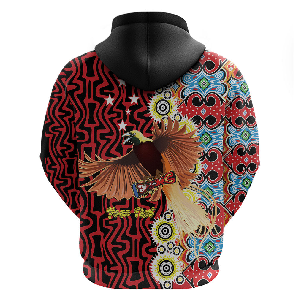 Personalised Papua New Guinea Pidgin Language Week Zip Hoodie Halo Olgeta Tok Pisin Wik Bird Of Paradise Oro Batik LT22 - Polynesian Pride