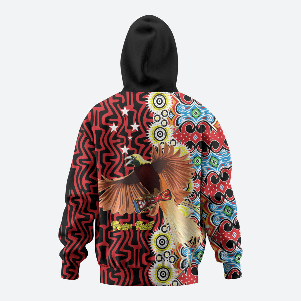 Personalised Papua New Guinea Pidgin Language Week Zip Hoodie Halo Olgeta Tok Pisin Wik Bird Of Paradise Oro Batik LT22 - Polynesian Pride