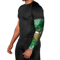 New Zealand Kakapo Christmas In July Arm Sleeves Silver Fern Santa Xmas Green Color LT22 - Polynesian Pride
