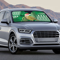 New Zealand Kakapo Christmas In July Auto Sun Shade Silver Fern Santa Xmas Green Color LT22 - Polynesian Pride