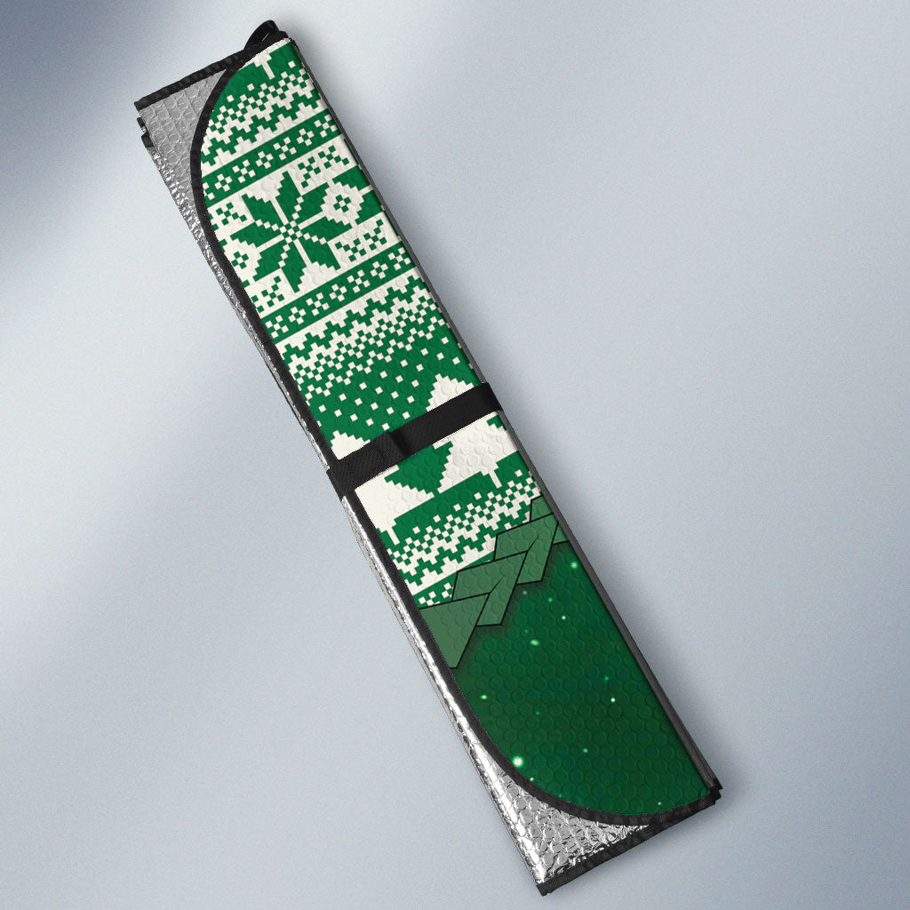 New Zealand Kakapo Christmas In July Auto Sun Shade Silver Fern Santa Xmas Green Color LT22 - Polynesian Pride