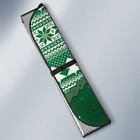 New Zealand Kakapo Christmas In July Auto Sun Shade Silver Fern Santa Xmas Green Color LT22 - Polynesian Pride
