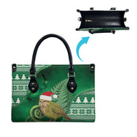 New Zealand Kakapo Christmas In July Leather Bag Silver Fern Santa Xmas Green Color LT22 - Polynesian Pride