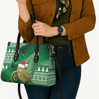 New Zealand Kakapo Christmas In July Leather Bag Silver Fern Santa Xmas Green Color LT22 - Polynesian Pride
