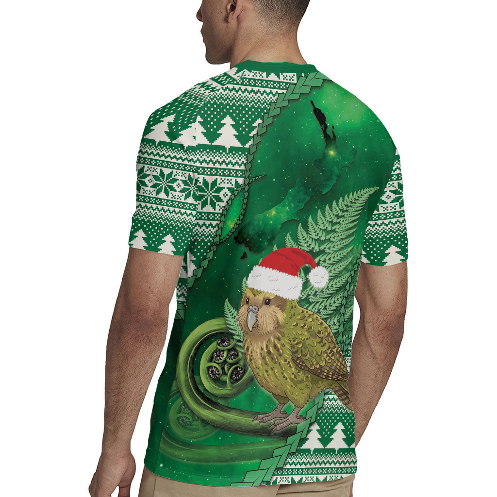 New Zealand Kakapo Christmas In July Rugby Jersey Silver Fern Santa Xmas Green Color LT22 - Polynesian Pride
