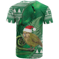 New Zealand Kakapo Christmas In July T Shirt Silver Fern Santa Xmas Green Color LT22 - Polynesian Pride