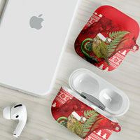 New Zealand Kakapo Christmas In July AirPods Case Silver Fern Santa Xmas Red Color LT22 - Polynesian Pride